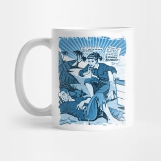 Summer Romance Beachcomber Good Vibe Romantic Comic Design Mug